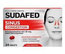 Sudafed Congestion (Generic Pseudoephedrine)